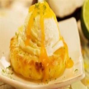 Receita de Abacaxi grelhado com raspa de limão