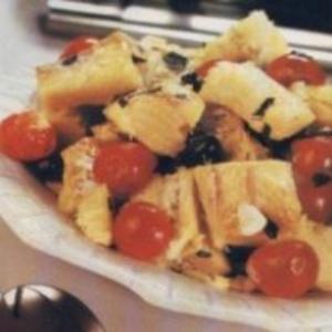 Receita de Bacalhau com tomate-cereja e azeitona