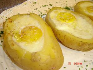 Receita de Batatas recheadas com pure e ovo