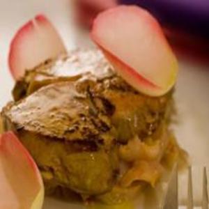 Receita de Foie gras em baixa temperatura, com lichias