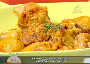 Receita de Frango com Cajamanga e Farofa de Cuscuz