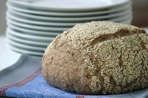 Receita de Pão Integral Com Linhaça e Crosta de Gergelim