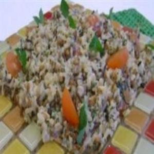 Receita de Salada de arroz 7 cereais e hortelã