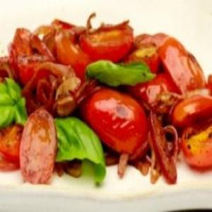 Receita de Salada morna de tomate-cereja