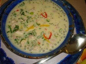 Receita de Sopa de sagu com caldo de mandioca