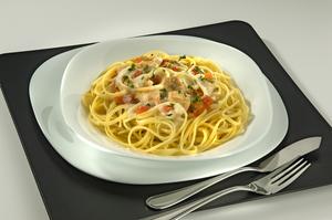 Receita de Spaghetti ao Molho Cremoso com Cação
