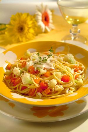 Receita de Spaghetti com Ricota e Legumes