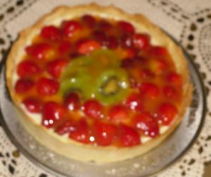 Receita de Torta de morango e kiwi