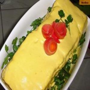 Receita de Torta Fria Vegetariana Verde e Amarela